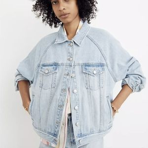 Madewell The Raglan Jean Jacket in Bristol Wash Denim - XS